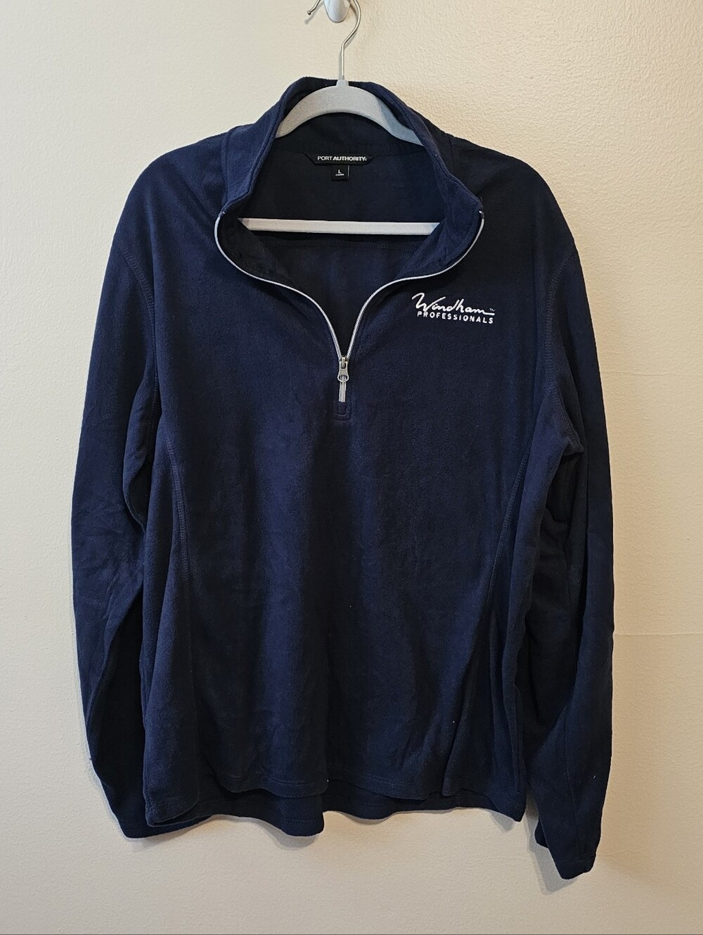 Port Authority Size L Black Fleece 1/4 Zip